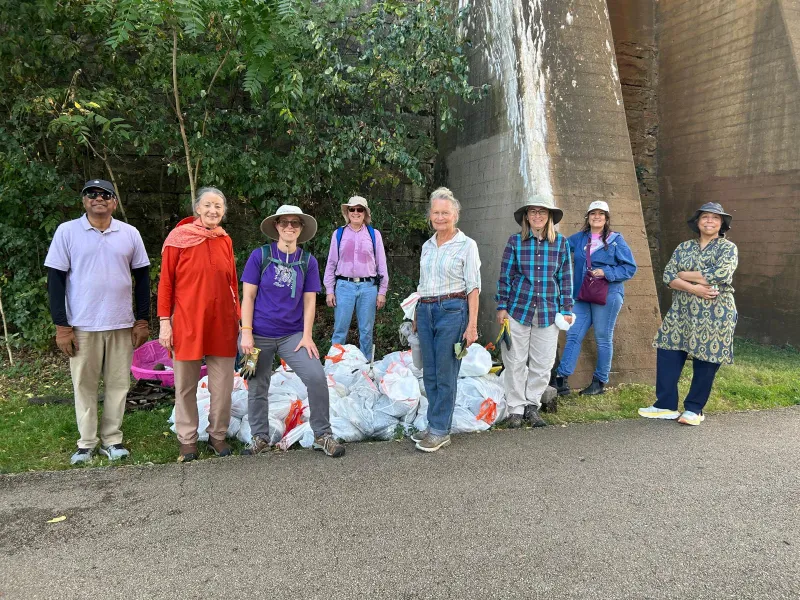 Volunteers on World Cleanup Day near MA Center Chicago