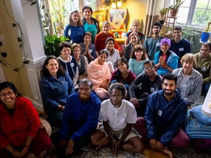 The community at the Nature & Yoga Day