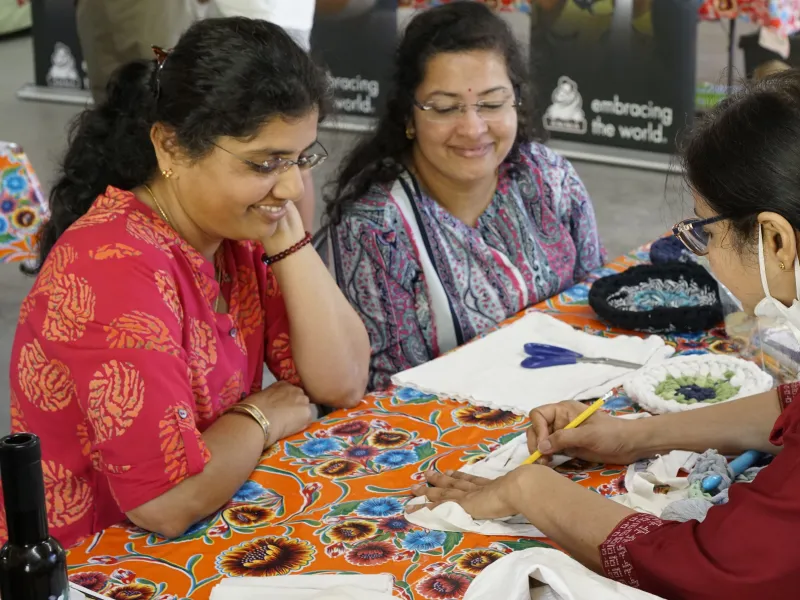 Craft Guild fabric-painting at MA Center