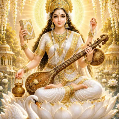 Satsang and Saraswati Puja