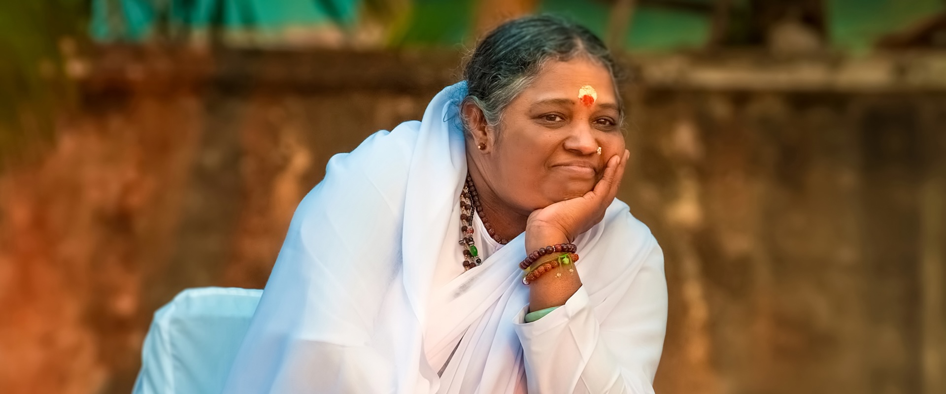 Amma smiling