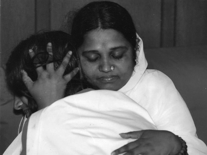 Amma's life begins with a hug