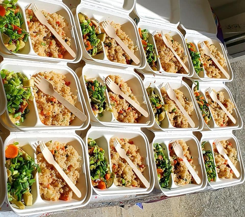 Meals packed by AYUDH Atlanta for the homeless