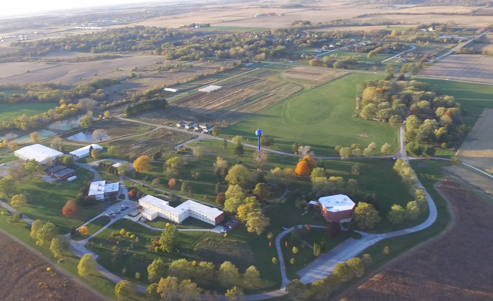 Aerial view of the 142-acre MA Center Chicago campus in Elburn, Illinois
