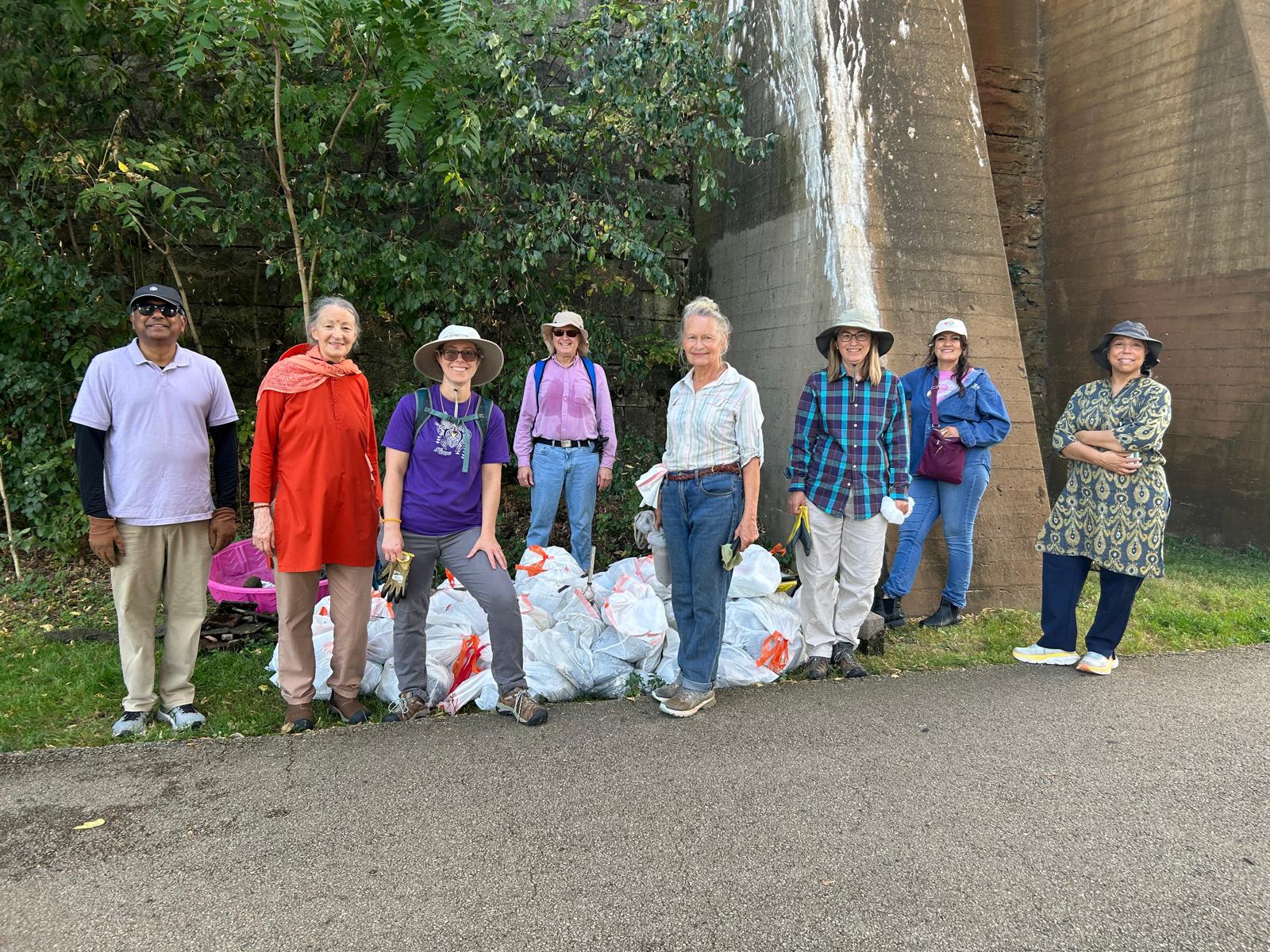Volunteers on World Cleanup Day near MA Center Chicago