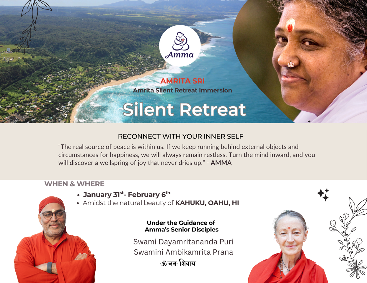Amrita Silent Retreat Immersion in Hawaii
