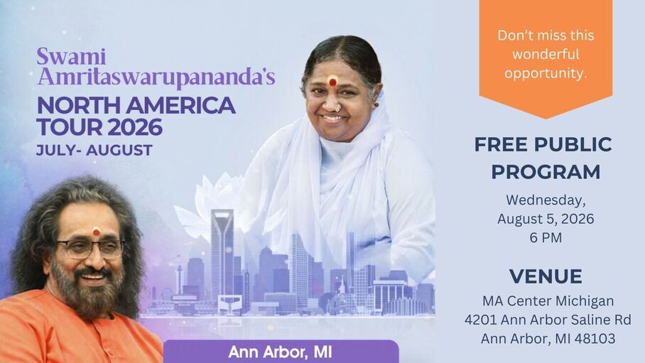 Swami Amritaswarupananda 2026 North America tour