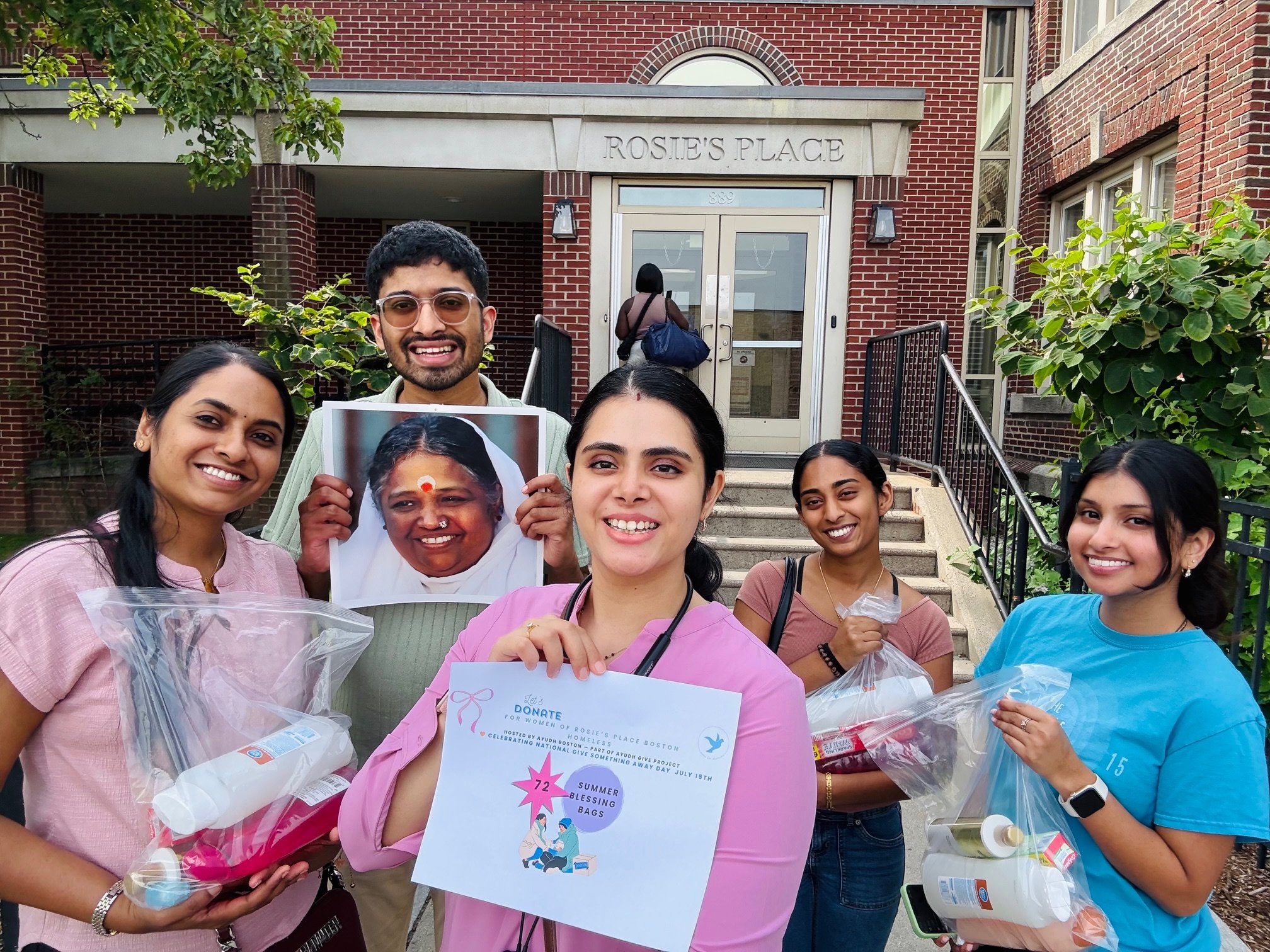 Delivering blessing bags to Rosie's Place