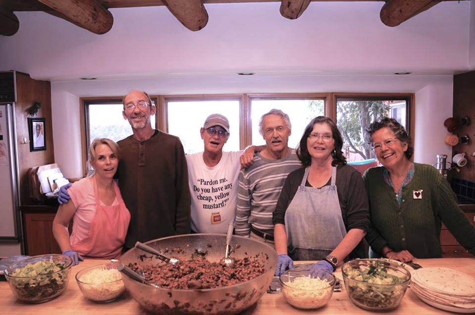 Burrito Project volunteers with the Sunday meal