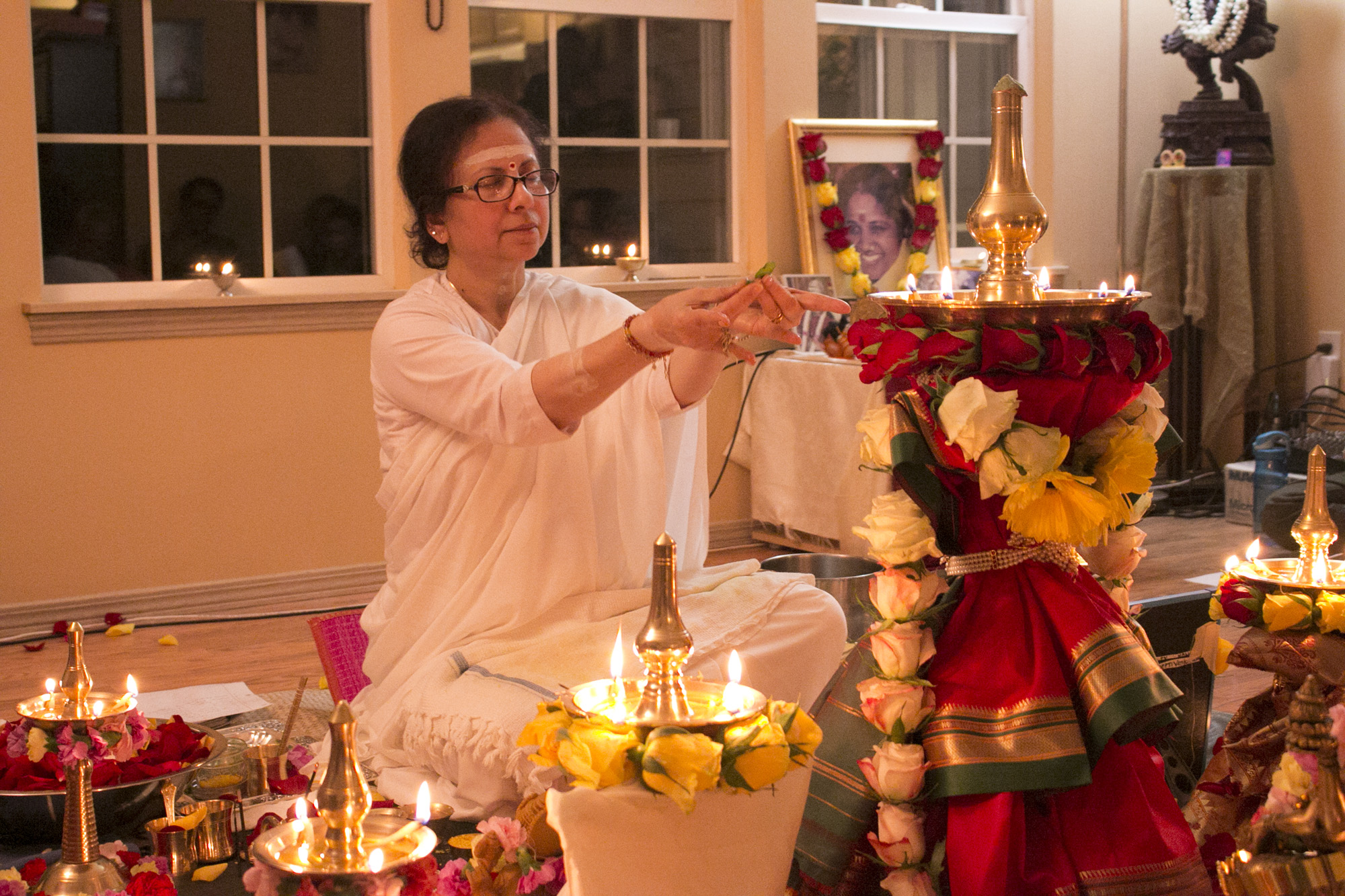 MahaLakshmi Puja lamps