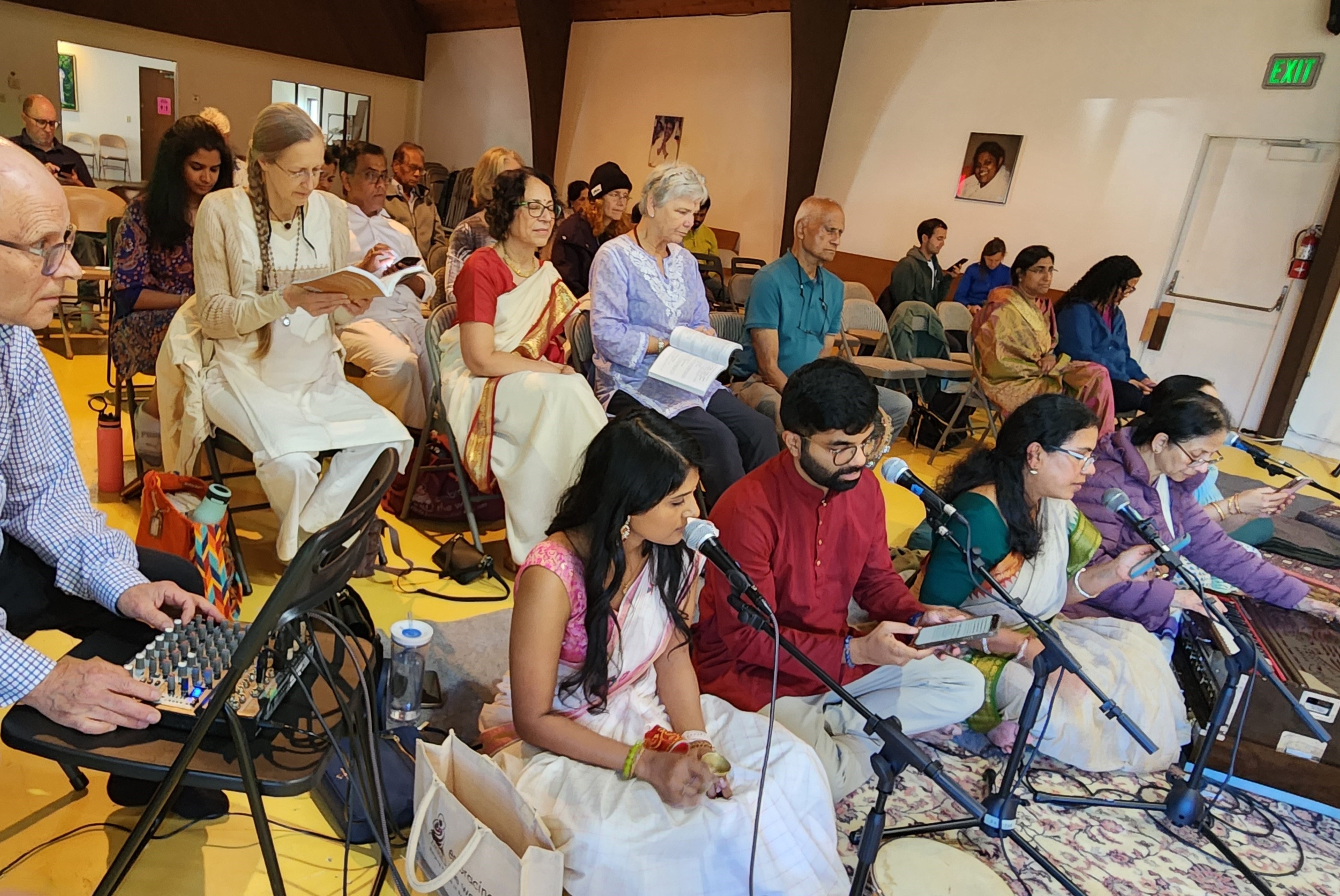 Bhajans at Sunday Satsang, M.A. Center PNW