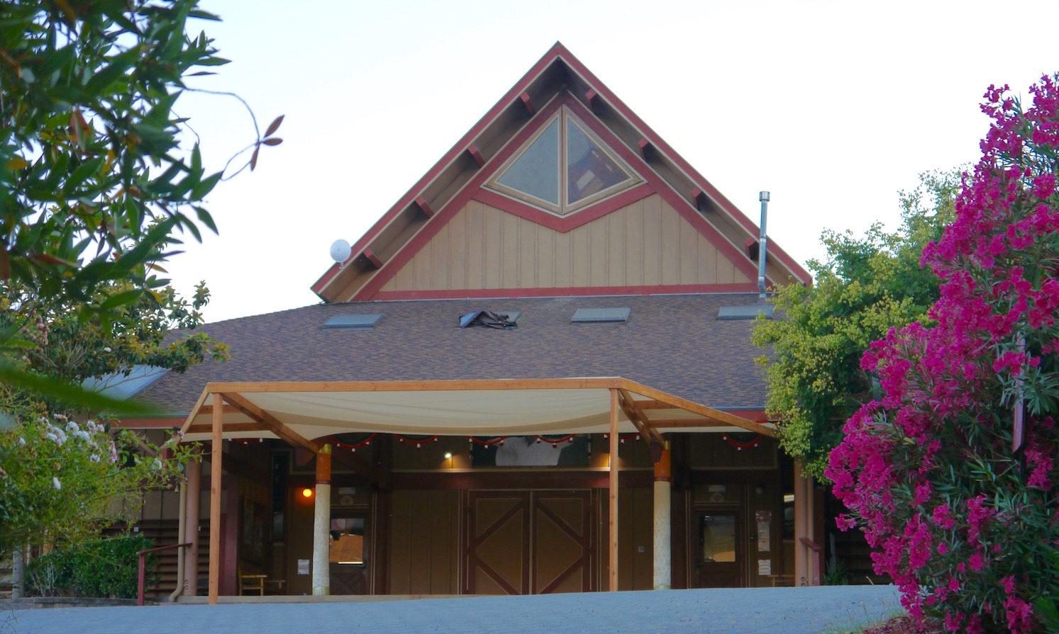 Amrita Hall at MA Center San Ramon at dusk