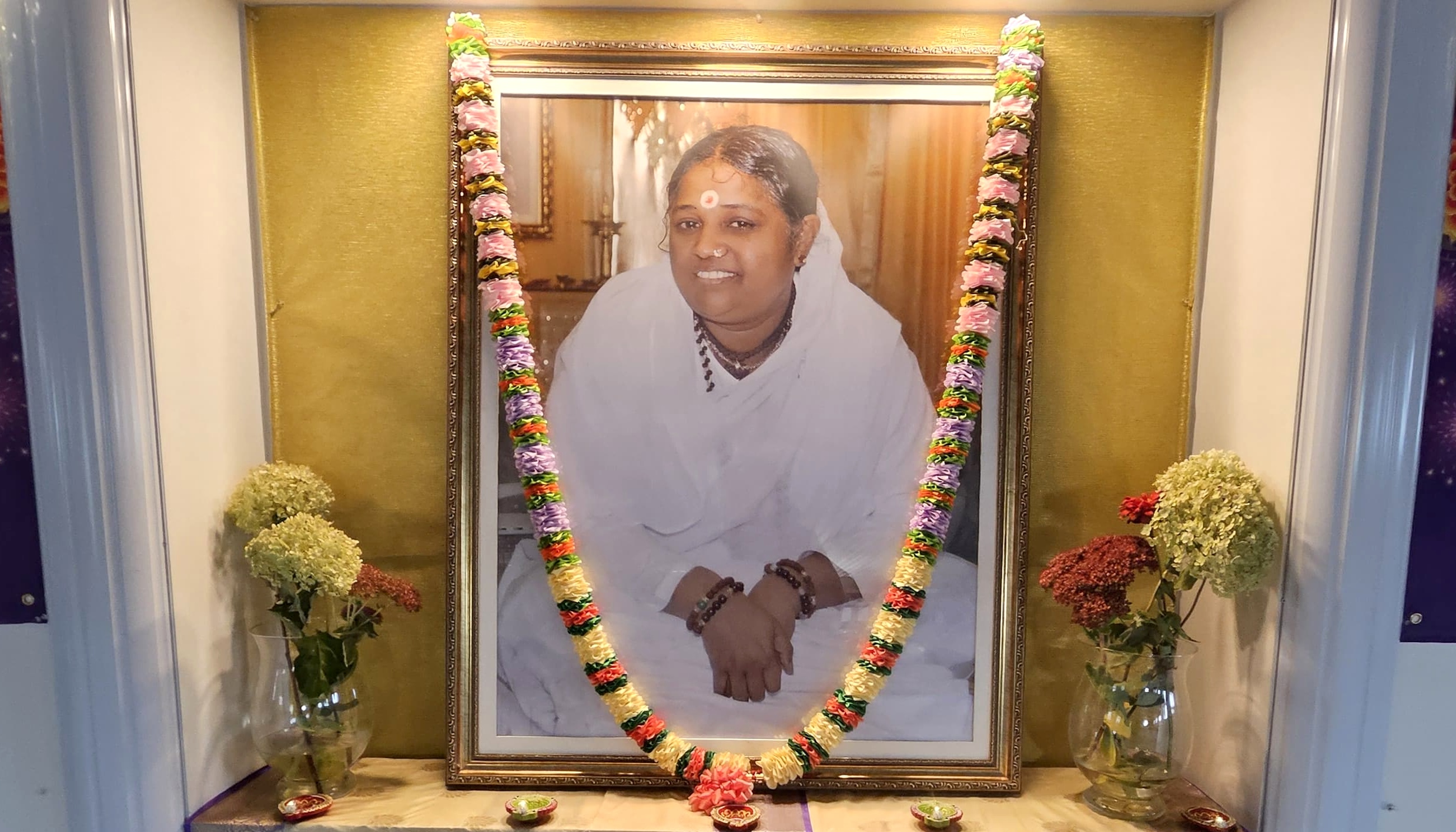 Diwali altar at Amma Toronto satsang