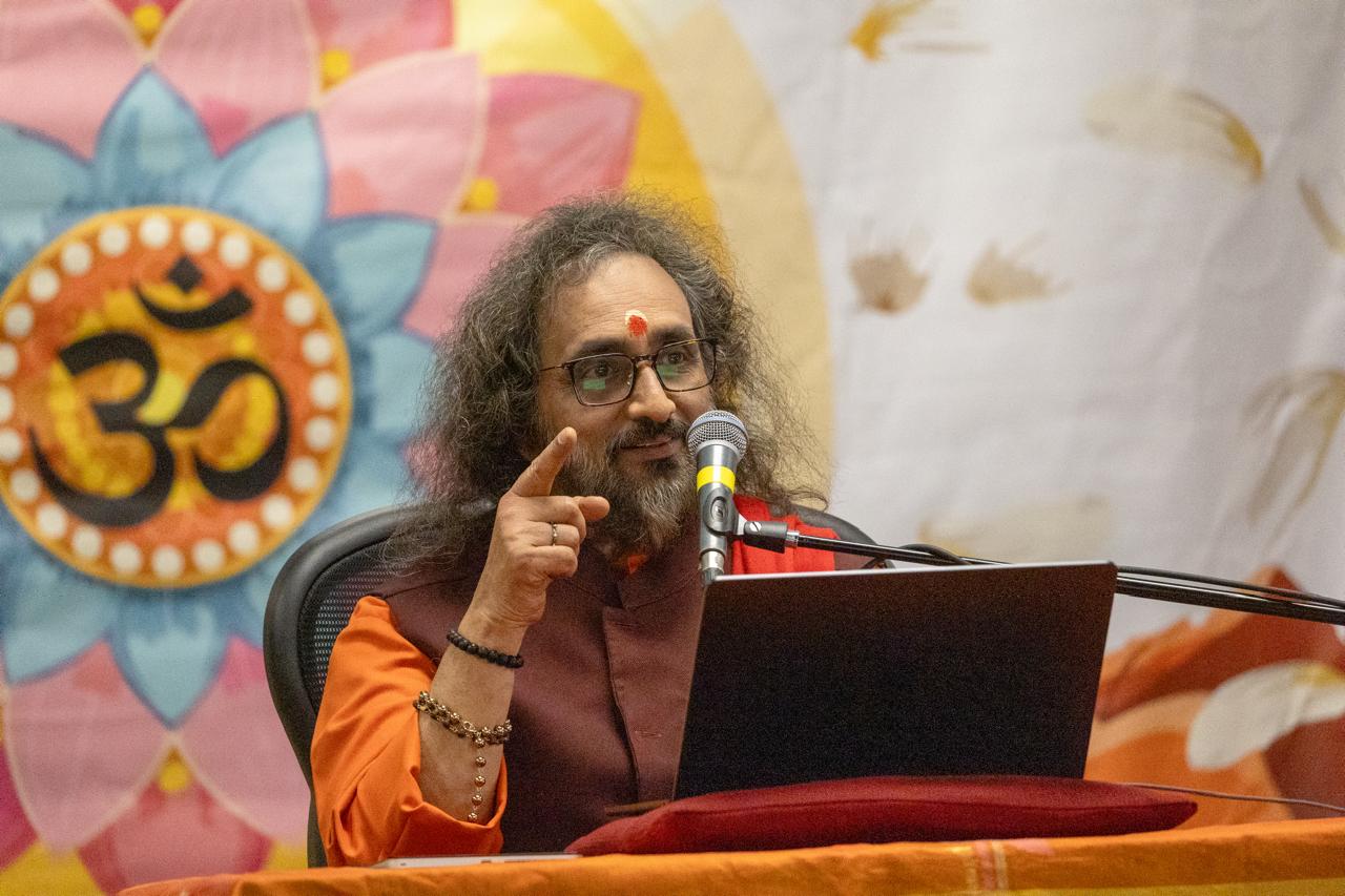 Swamiji answering a question