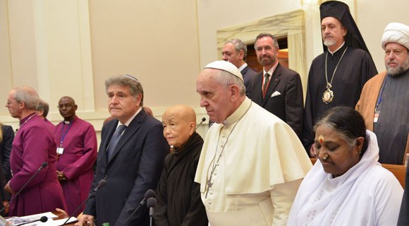 Amma Signs Faith Leaders’ Universal Declaration Against Slavery, Joining Global Faith Leaders at Vatican Ceremony
