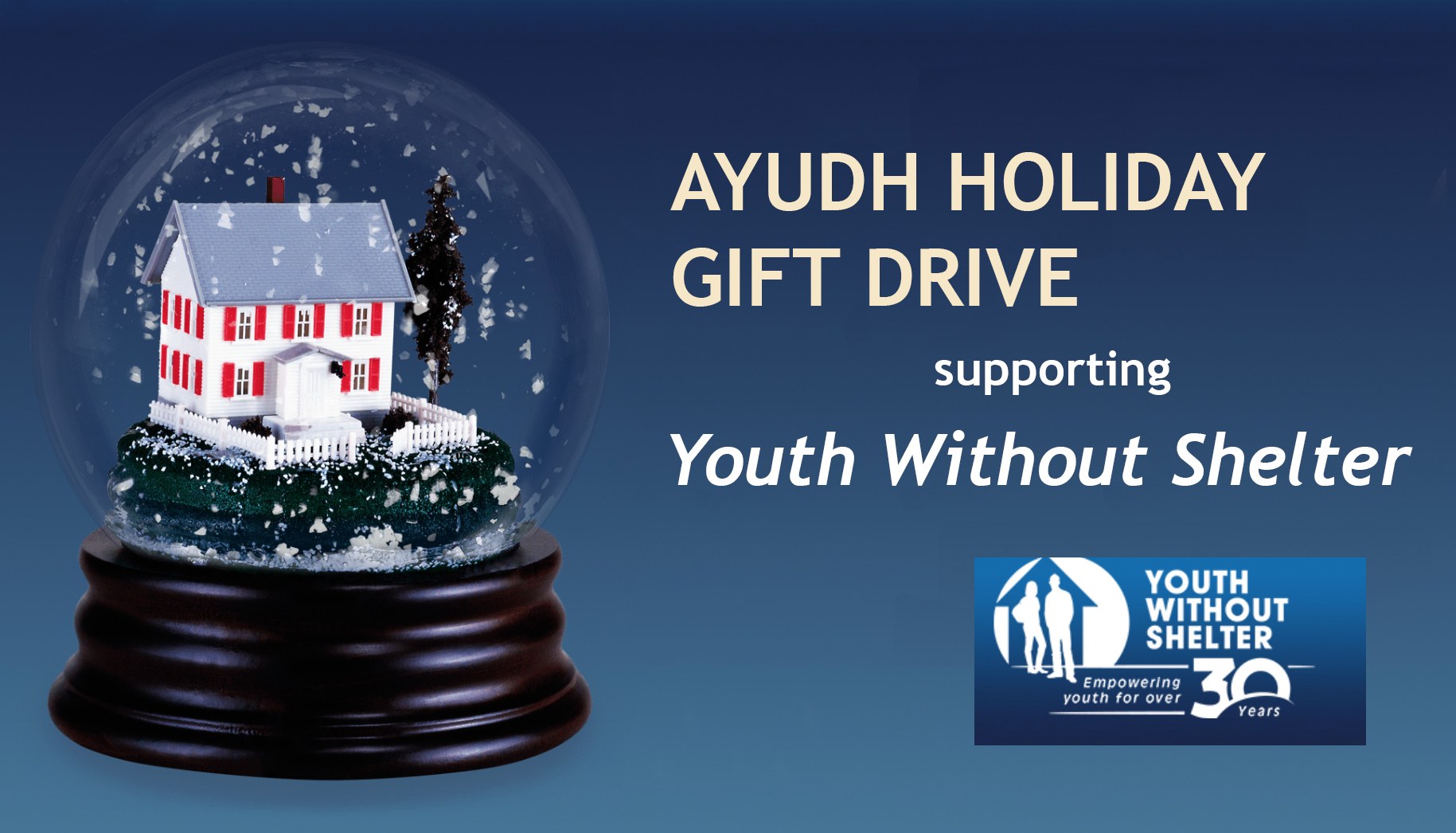 AYUDH Holiday Gift Drive supporting Youth Without Shelter