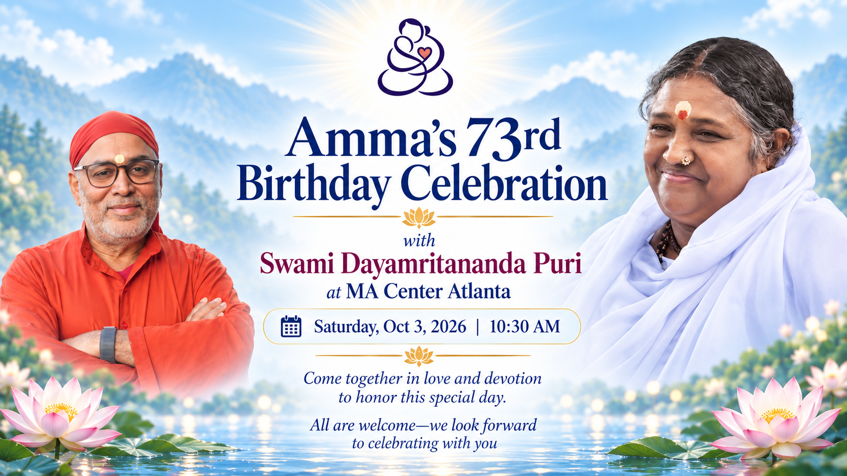 Amma's birthday celebrations with Swami Dayamritananda Puri