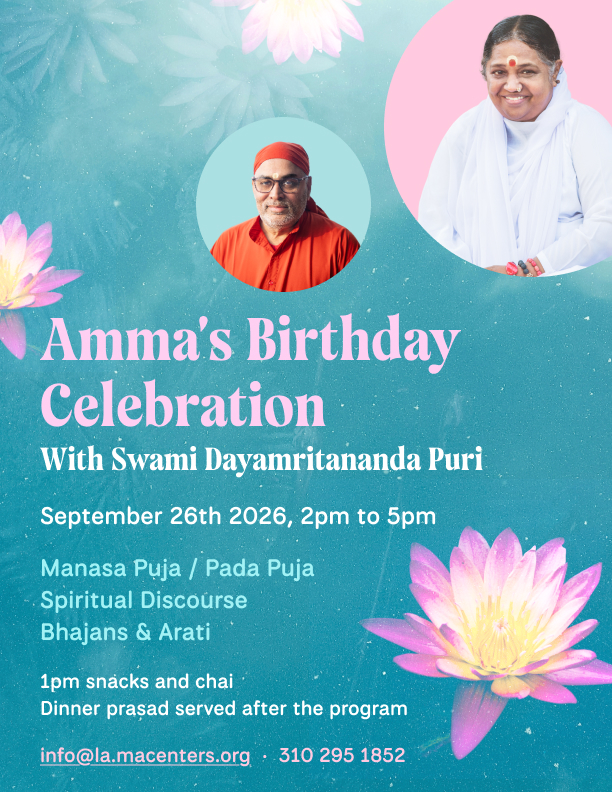 Amma's Birthday Celebration with Swami Dayamritananda Puri