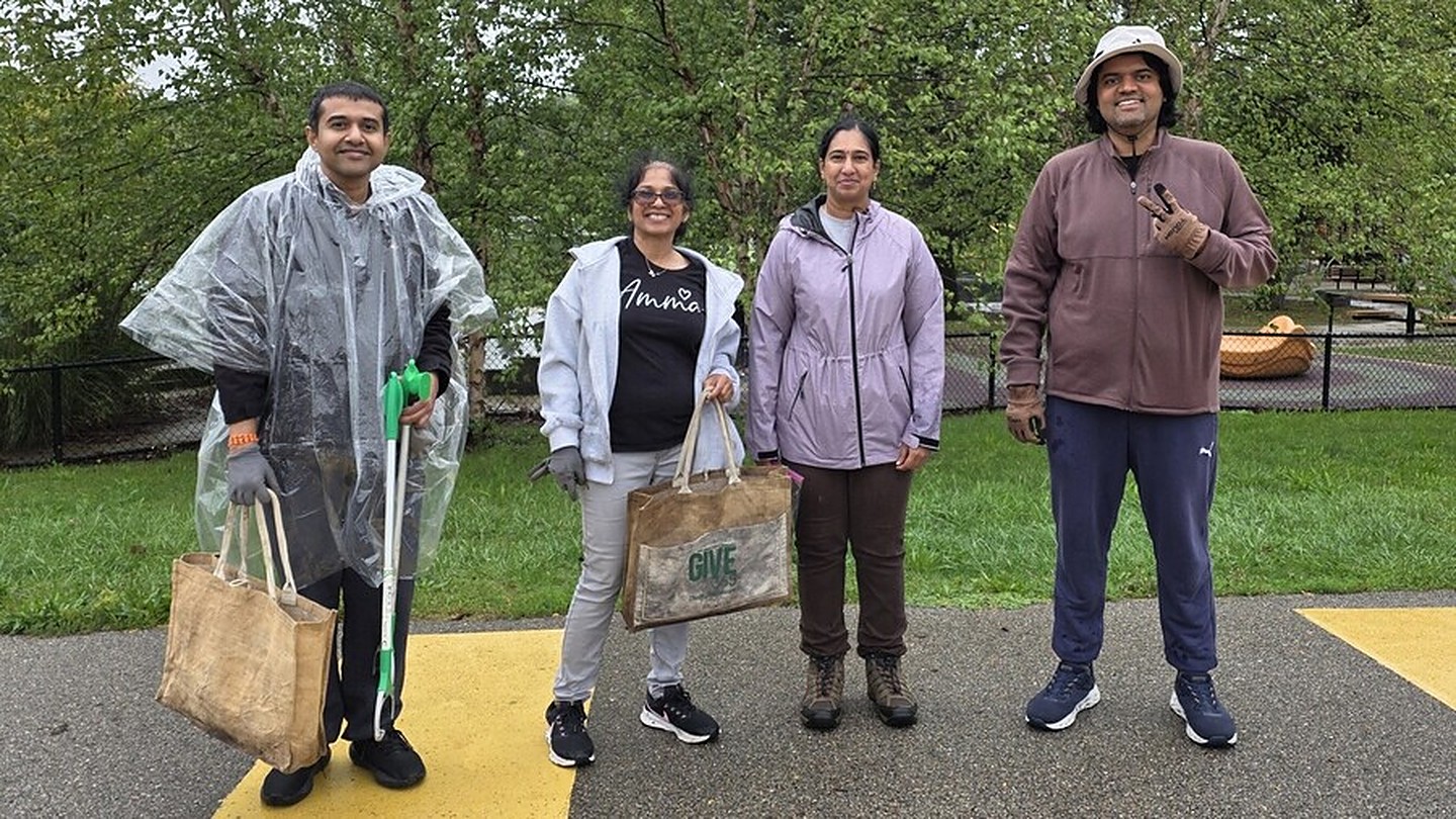 Amma Center Michigan volunteers at the September 2026 litter clean-up