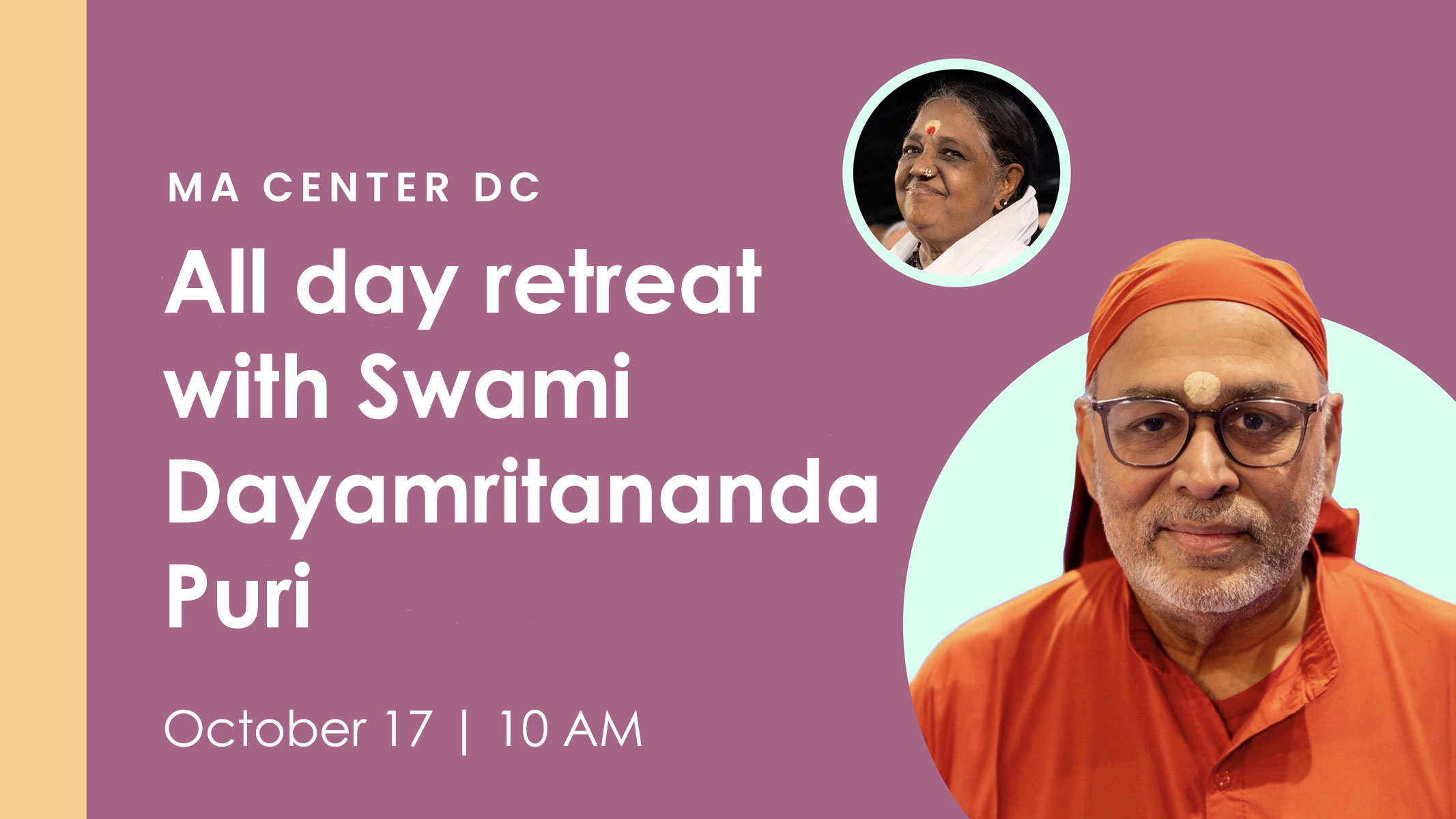 All-day retreat with Swami Dayamritananda Puri at DC Ashram