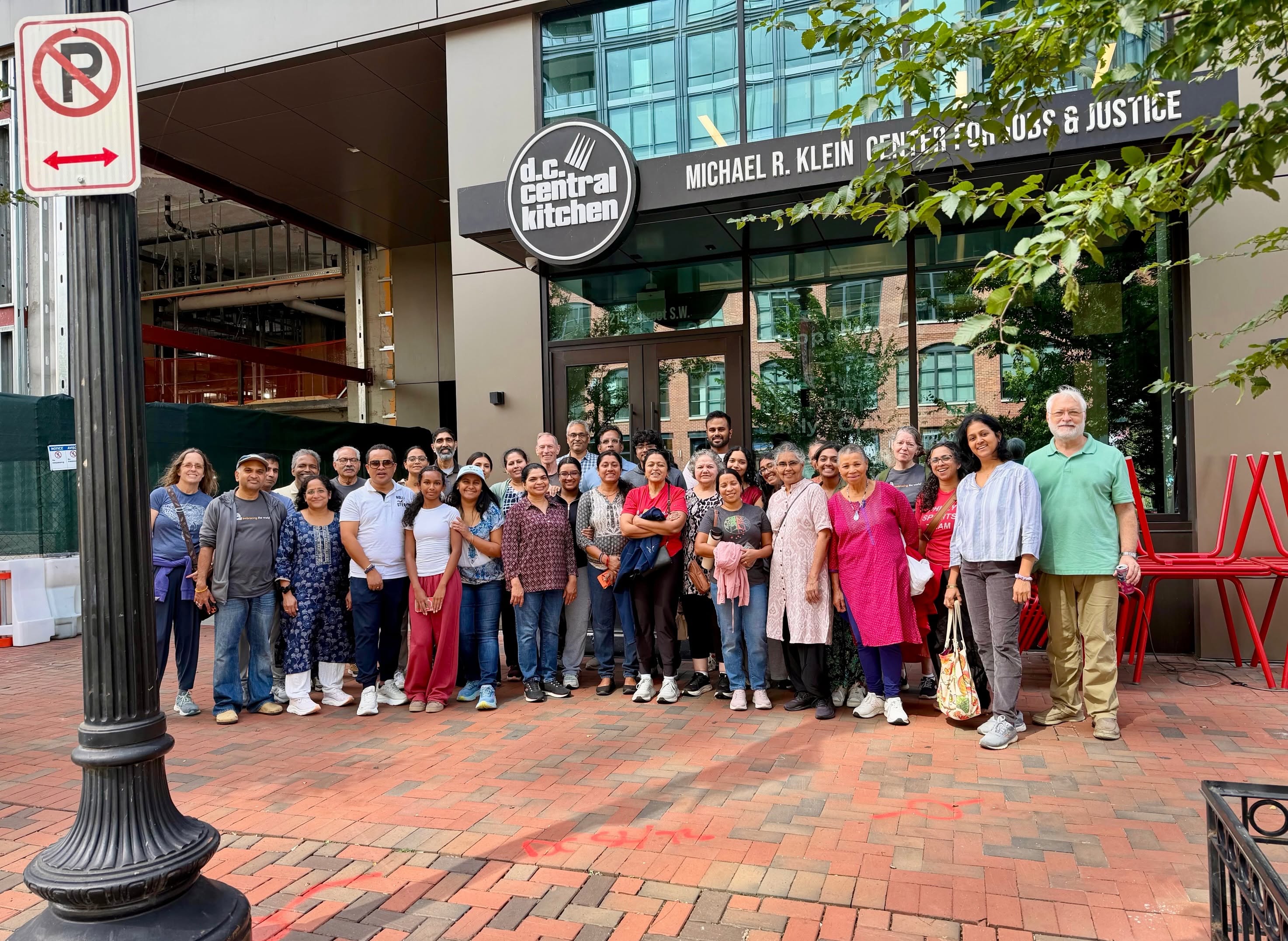 Volunteers outside DC Central Kitchen