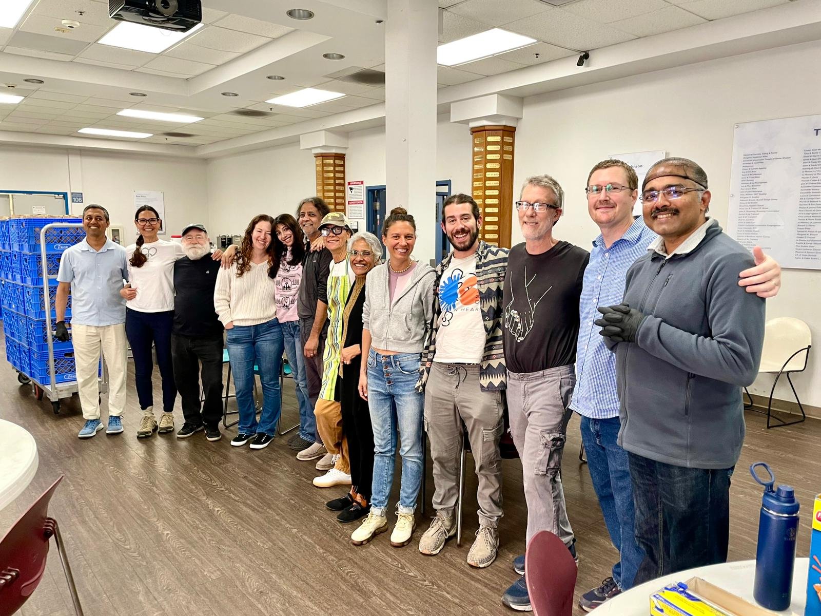 San Diego satsang volunteers at Mother's Kitchen, February 2025