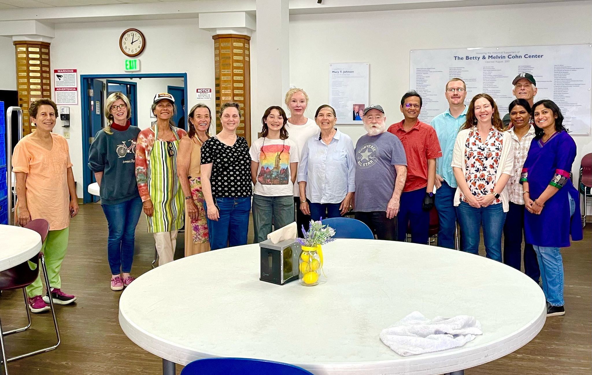 San Diego satsang volunteers at Mother's Kitchen, April 2025