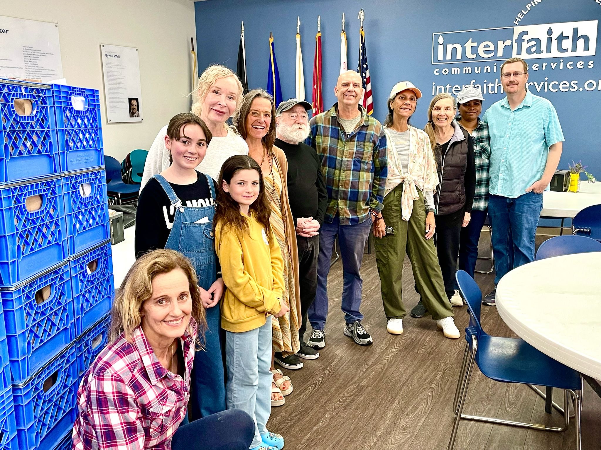 Families volunteering at Mother's Kitchen, May 2025