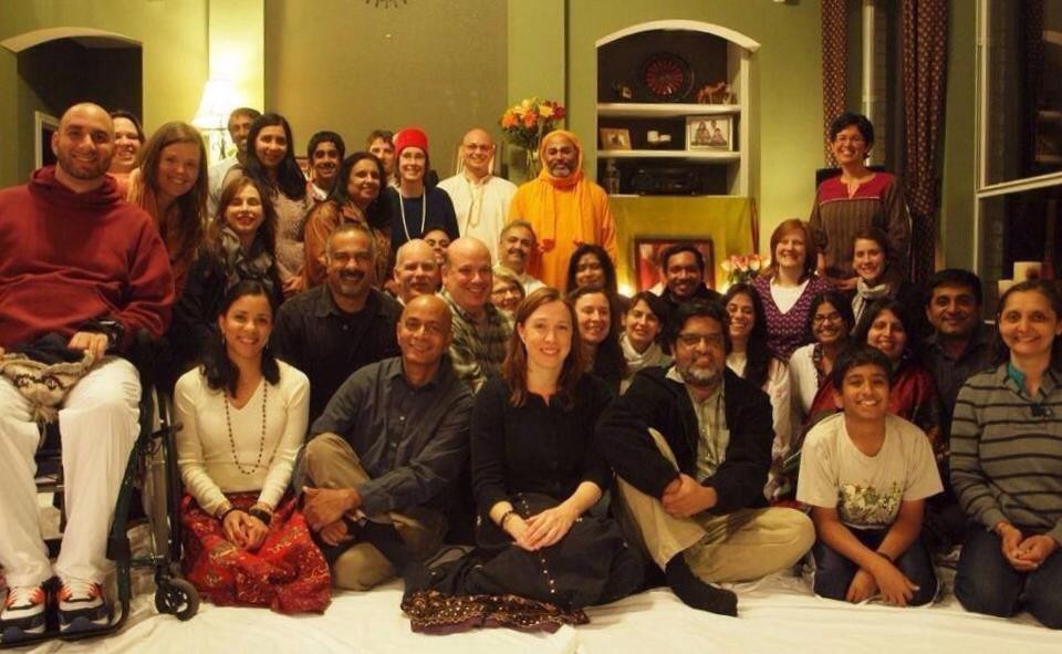 Members of the Austin satsang gathered together