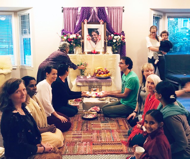 Vancouver satsang members gathered for Amma's 65th birthday