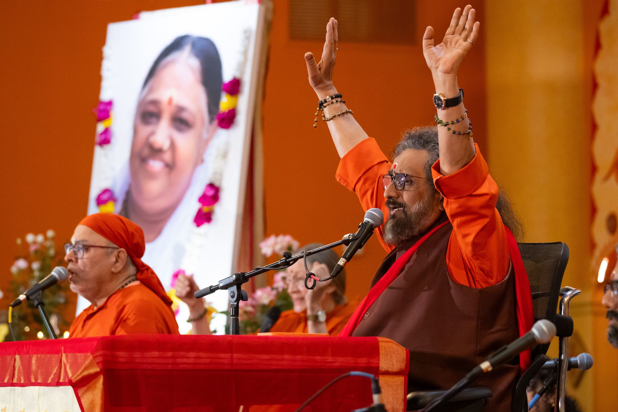 Swami Amritaswarupananda Puri during his August 2026 Chicago visit