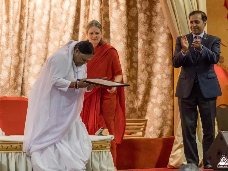 A Congressional Commendation for Amma from Congressman Raja Krishnamoorthi