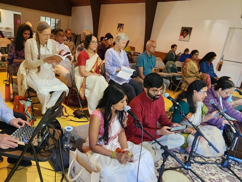 Bhajans at Sunday Satsang, M.A. Center PNW