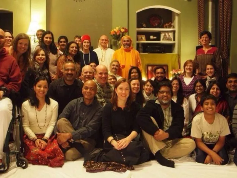 Members of the Austin satsang gathered together