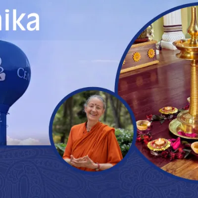 Karthika with Swamini Ambikamrita Prana
