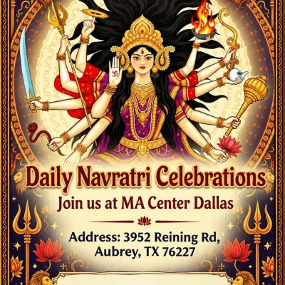 Navaratri celebrations - Oct 10 to 18th, 2026