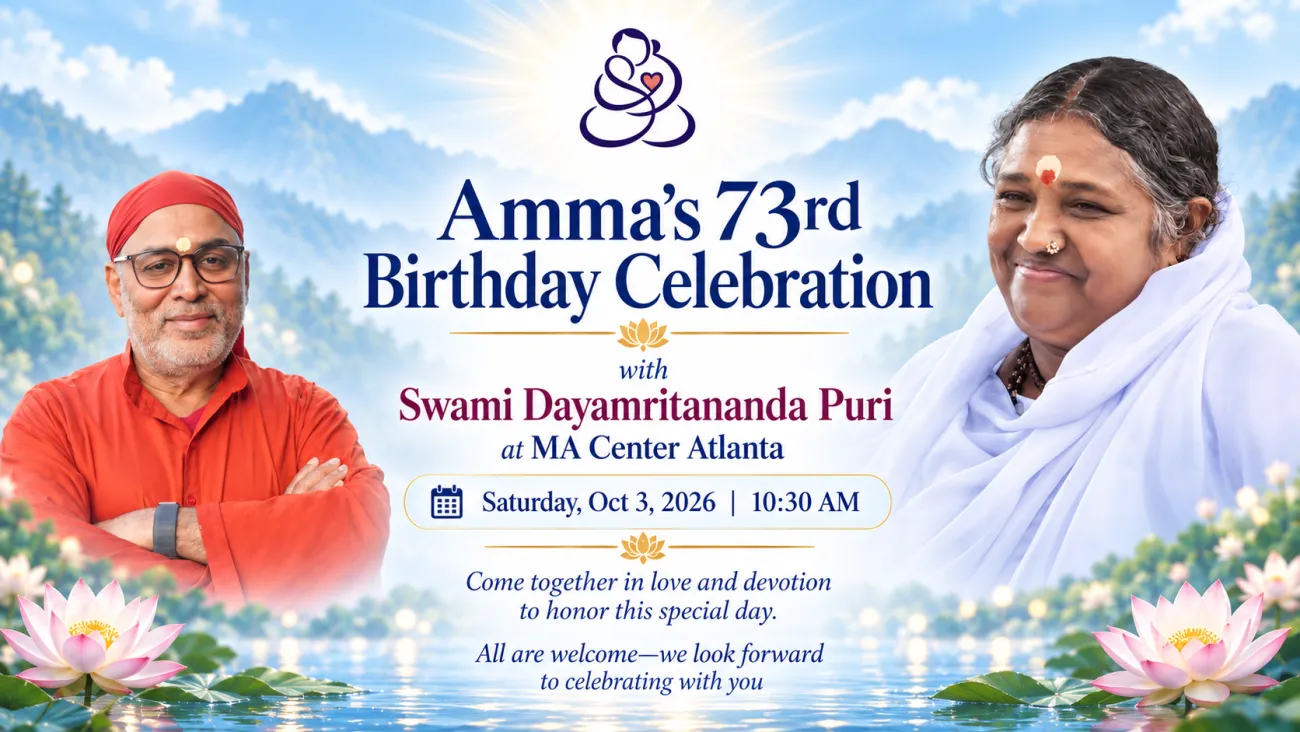 Amma's Birthday Celebration with Swami Dayamritananda Puri