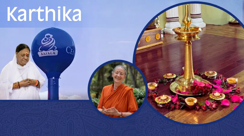 Karthika with Swamini Ambikamrita Prana