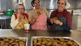Amma Canada volunteers with freshly baked cookies