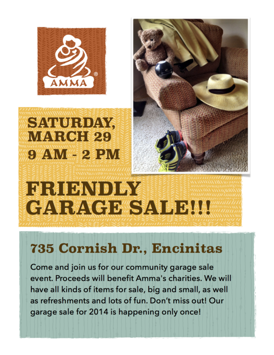 Garage Sale Fundraiser for Amma Tour