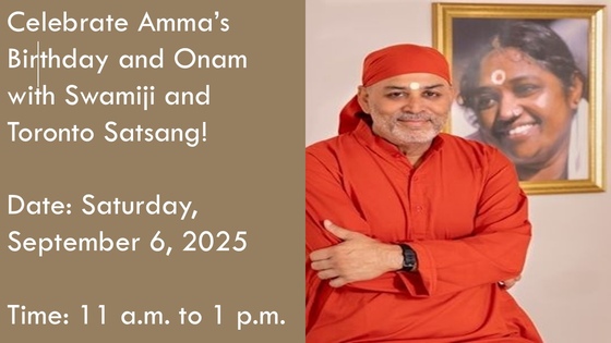 Amma's Birthday & Onam Satsang with Swami Dayamritananda - Sep 6 2024