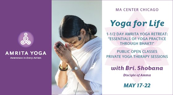 AMRITA YOGA RETREAT, CLASSES & PRIVATE SESSIONS WITH BRI. SHOBANA