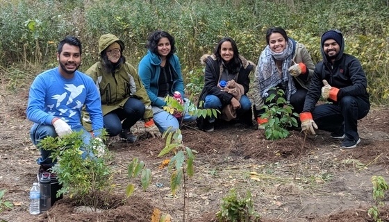 AYUDH volunteers after tree planting