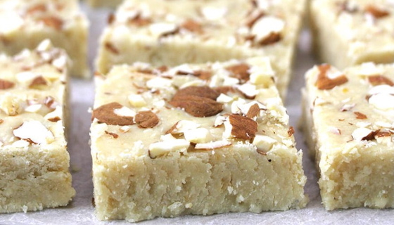 Barfi with almonds