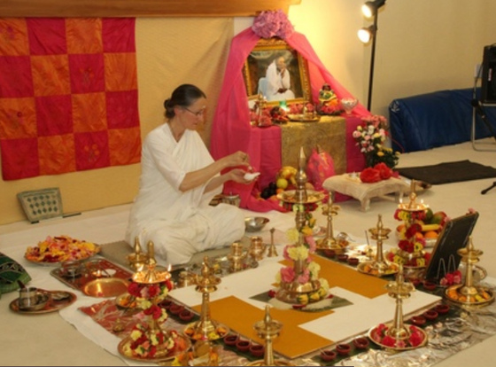 Bri. Rema Devi performs the Bhagavati Seva puja Bhagavati Seva Puja