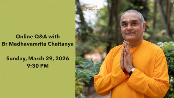 Online Q&A with Br Madhavamrita Chaitanya - Sun Mar 29 2026