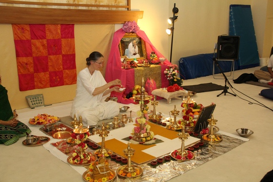 Br.Rema Devi Performing Bhagavati Seva