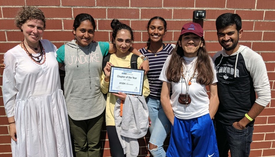 AYUDH members holding Chapter of the Year certificate