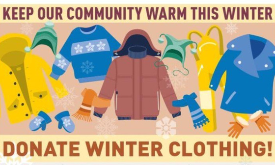 Keep our community warm this Winter! Donate Winter clothing!