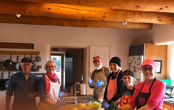 Burrito Project volunteers Burrito Project volunteers in the Amma Center kitchen